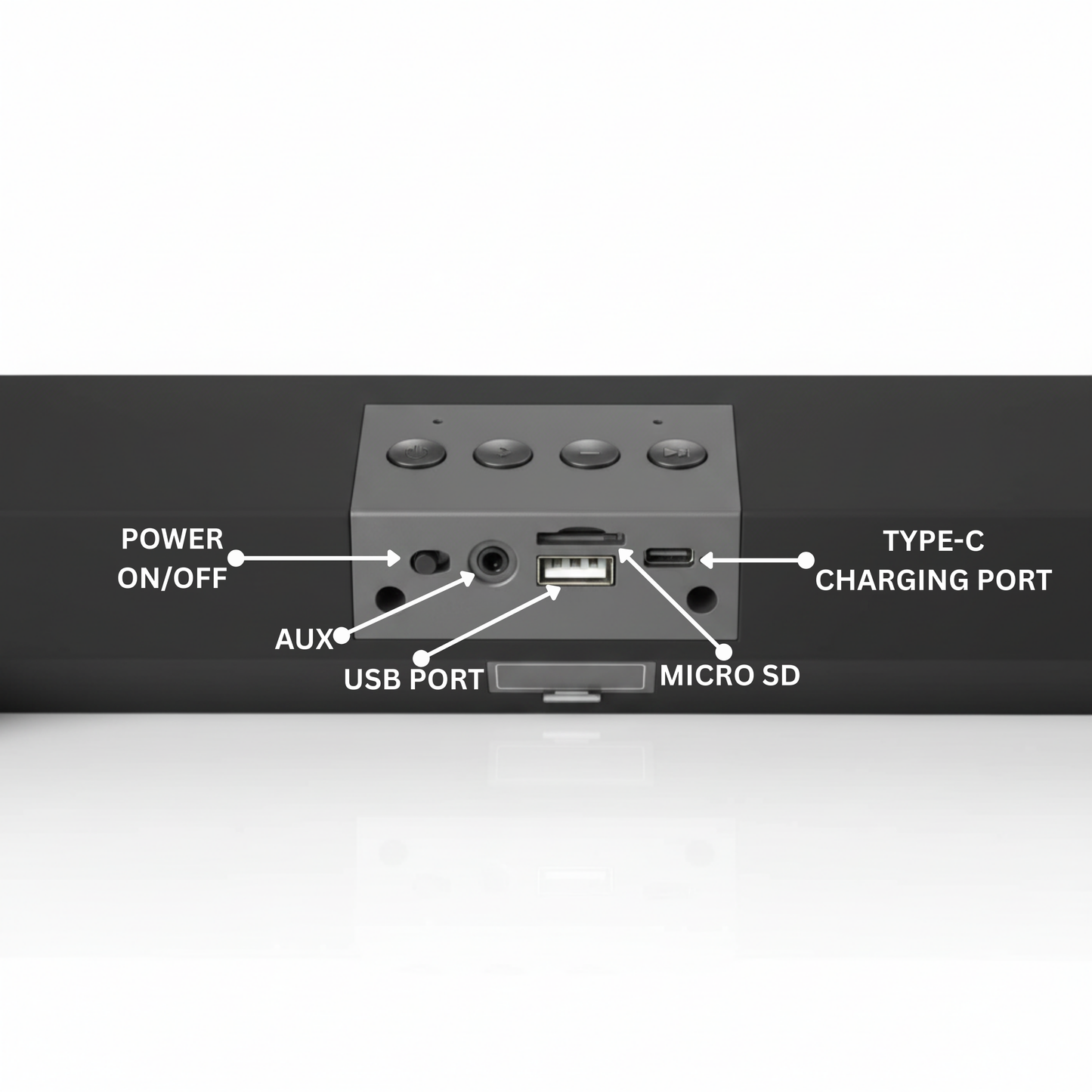 GeneCore TerrainMax Portable | Durable Outdoor Bluetooth Speaker with Reinforced Casing and Multi-Media Player