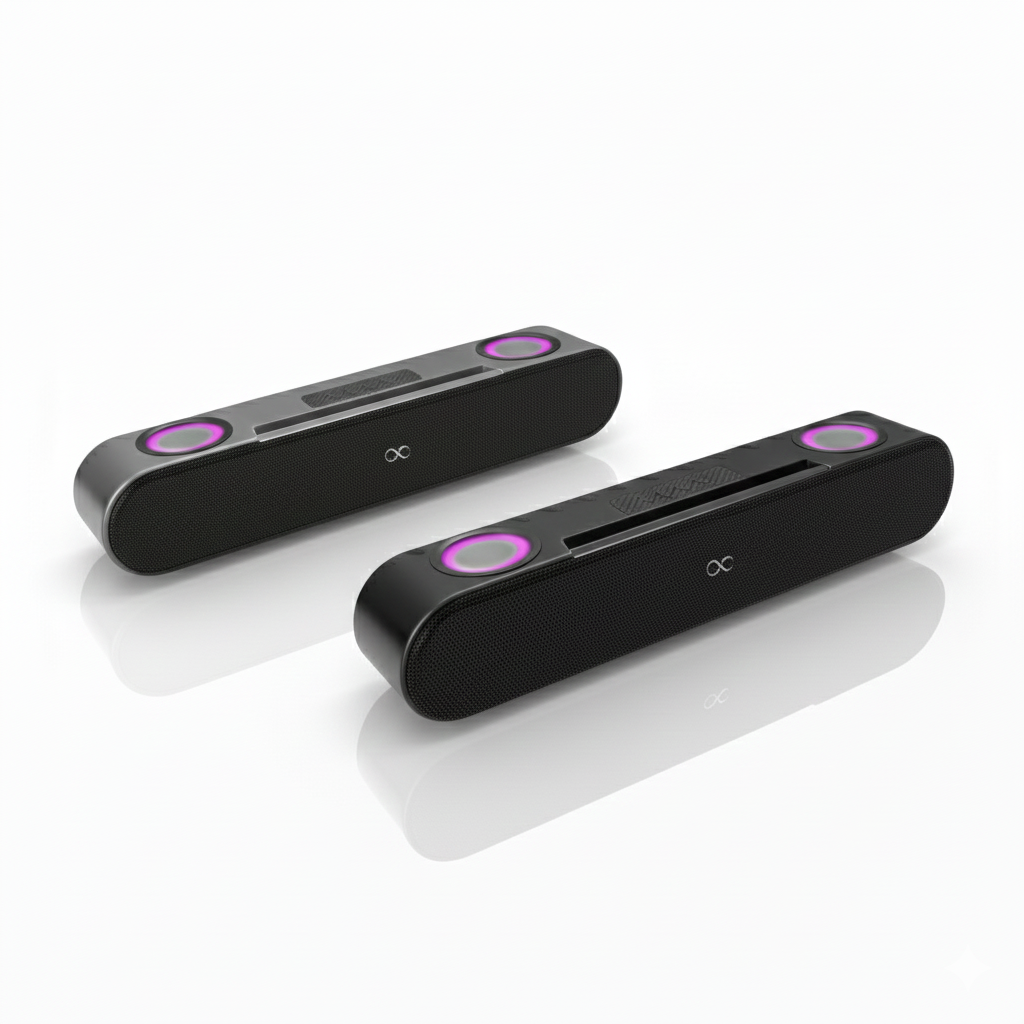 GeneCore NovaCube Pro | Premium Compact Bluetooth Speaker with Metal Grille and Elevated Base