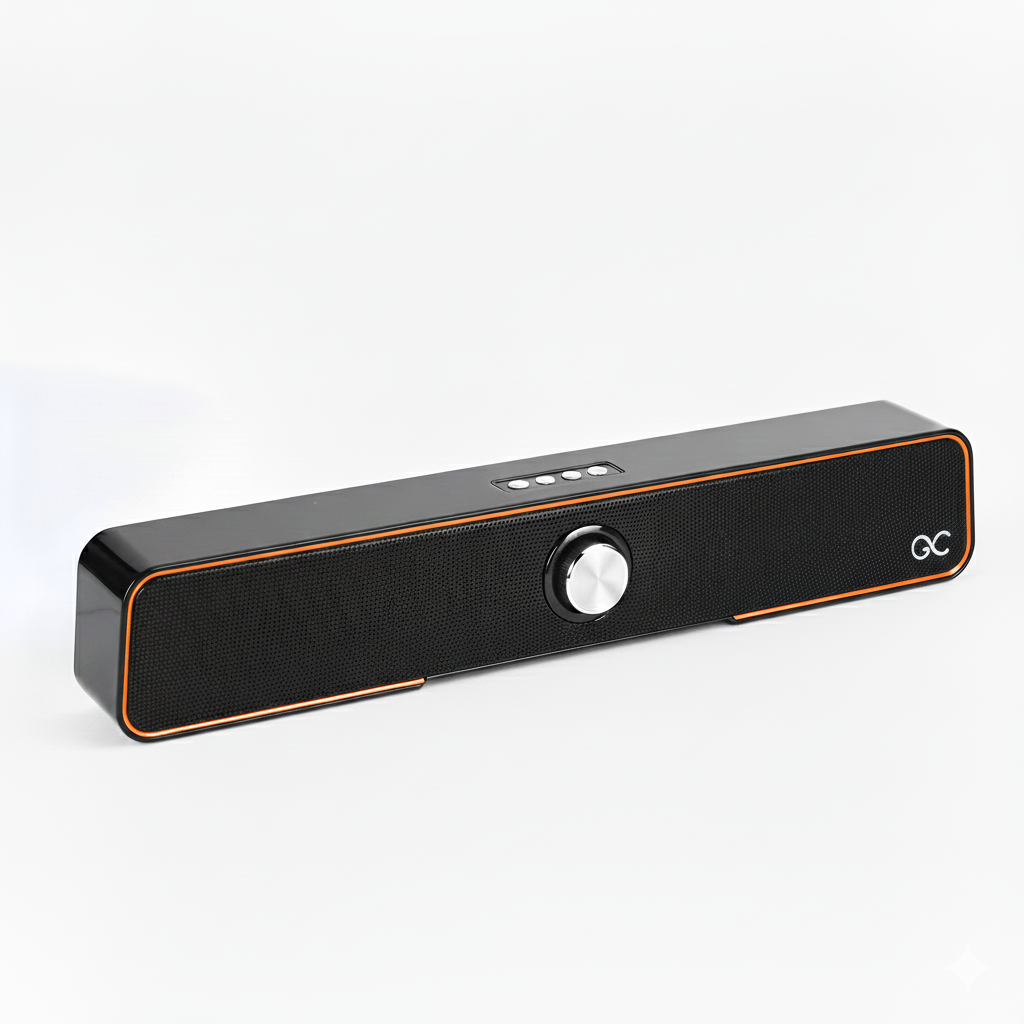 GeneCore WeaveSound Duo | Compact Fabric-Wrapped Bluetooth Speaker with Micro SD/USB and Aesthetic Design