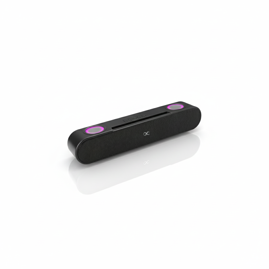 GeneCore NovaCube Pro | Premium Compact Bluetooth Speaker with Metal Grille and Elevated Base