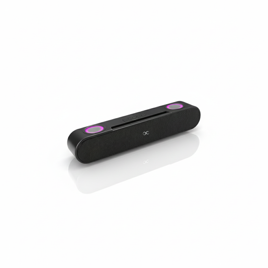 GeneCore NovaCube Pro | Premium Compact Bluetooth Speaker with Metal Grille and Elevated Base