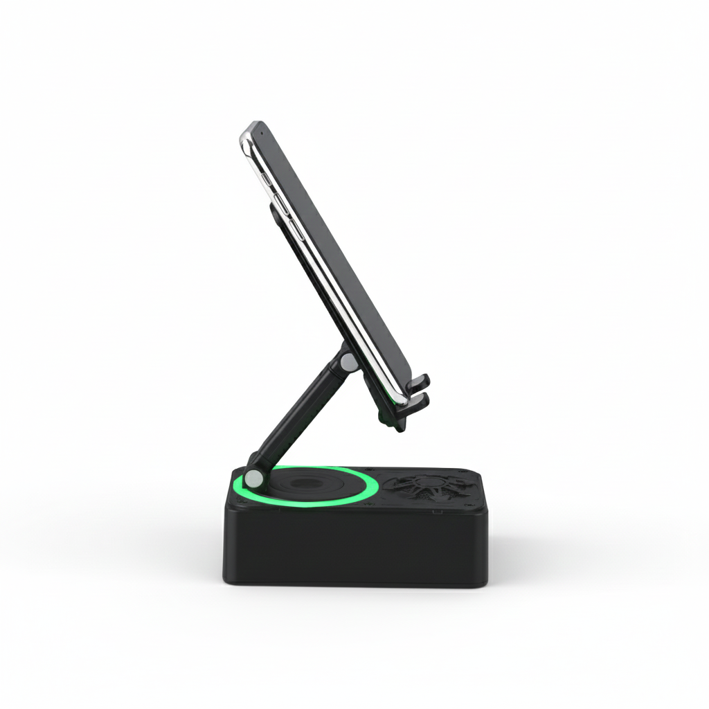 GeneCore MultiView DeskHub | Wireless Bluetooth Speaker & Ergonomic Mobile Phone Stand 2-in-1