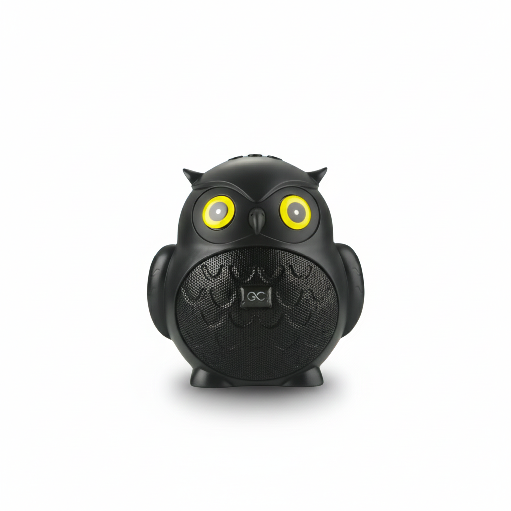 GeneCore WiseBeat Mini | Adorable Owl-Shaped Bluetooth Speaker with Fun Design and Multi-Playback (USB/MicroSD)