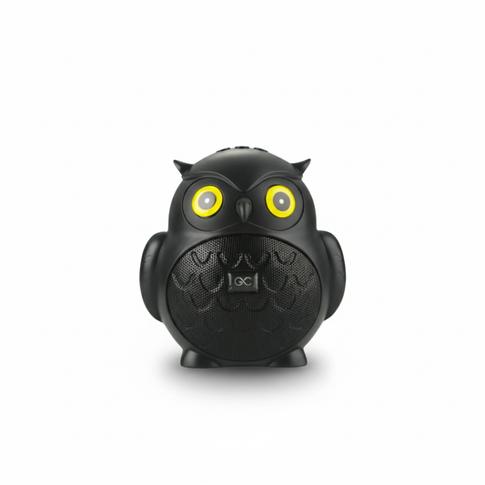 GeneCore WiseBeat Mini | Adorable Owl-Shaped Bluetooth Speaker with Fun Design and Multi-Playback (USB/MicroSD)