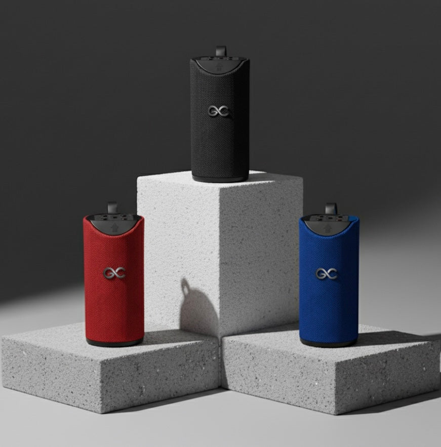 GeneCore SoundVault 360 | Portable Wireless Bluetooth Speaker with Deep Bass & Multi-Input (AUX/USB/MicroSD)