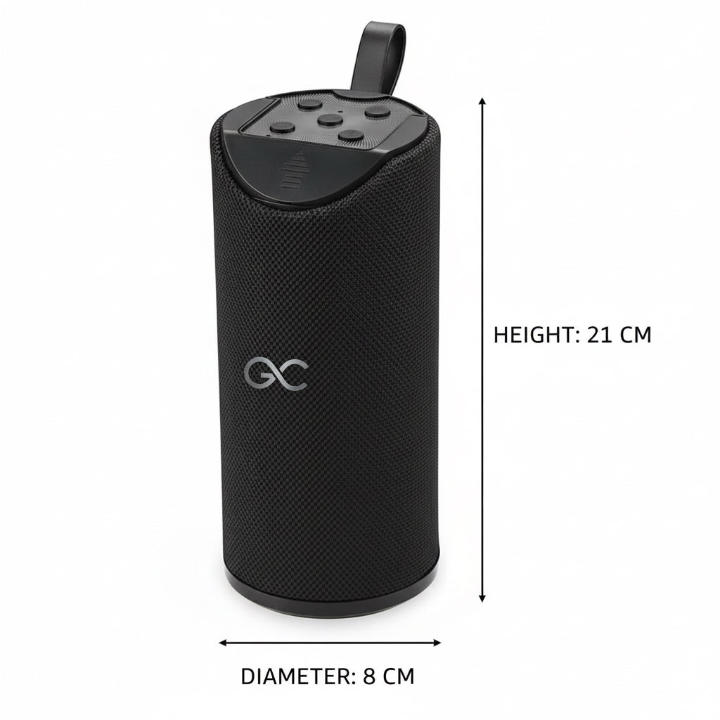 GeneCore SoundVault 360 | Portable Wireless Bluetooth Speaker with Deep Bass & Multi-Input (AUX/USB/MicroSD)