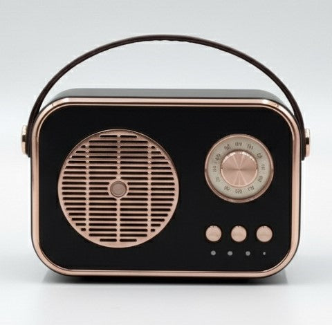 GeneCore TuneMaster V10 | Retro Style Bluetooth Speaker with Tuner Dial, USB & Micro SD Inputs