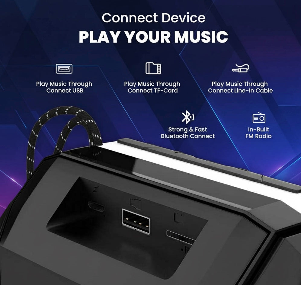 GeneCore PocketVox C8 | Classic Portable Bluetooth Speaker with Micro SD, AUX & USB Inputs