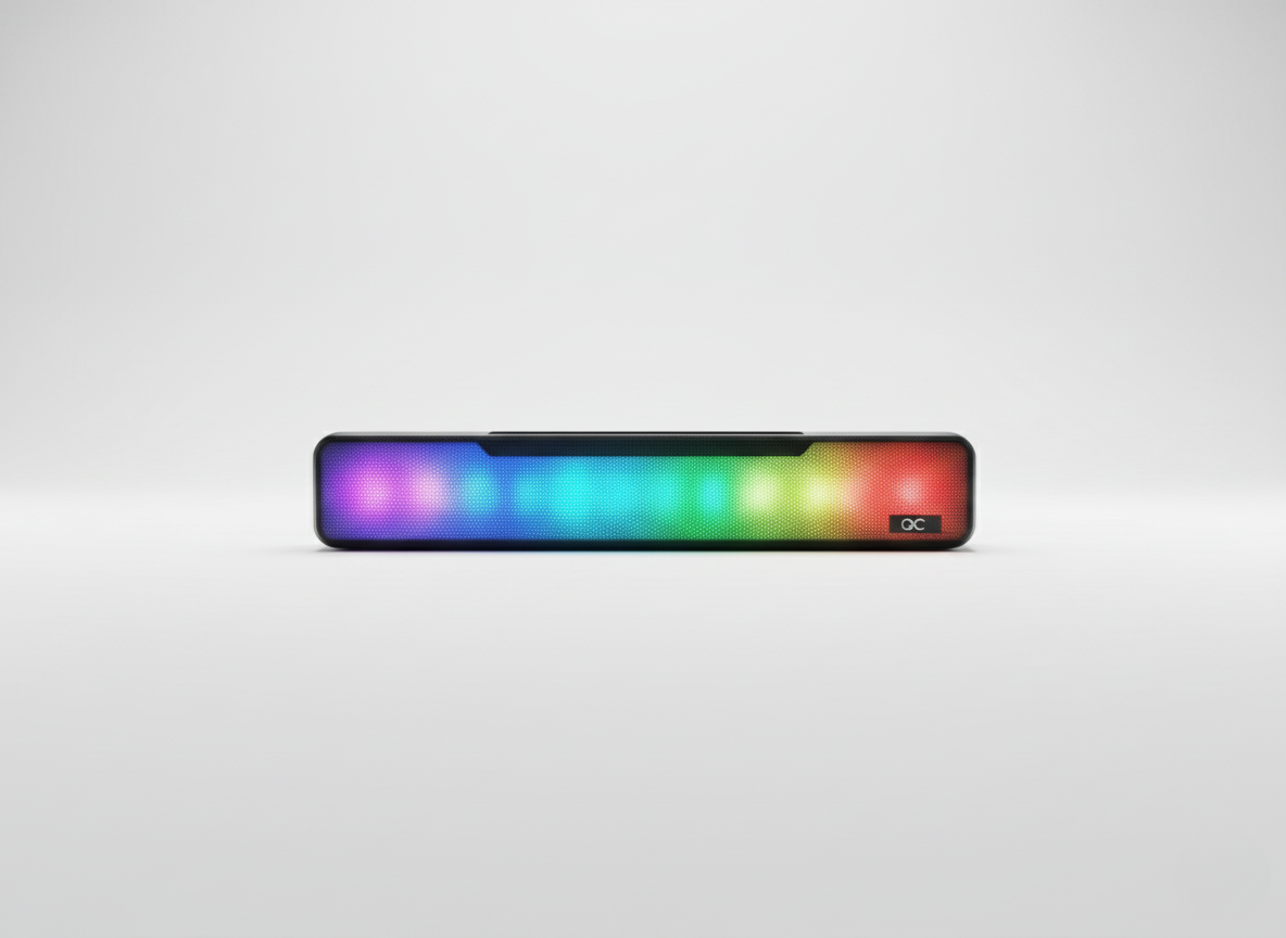 GeneCore ChromaPulse Soundbar | Dynamic RGB LED Bluetooth Speaker with Immersive Light Show and Multi-Input