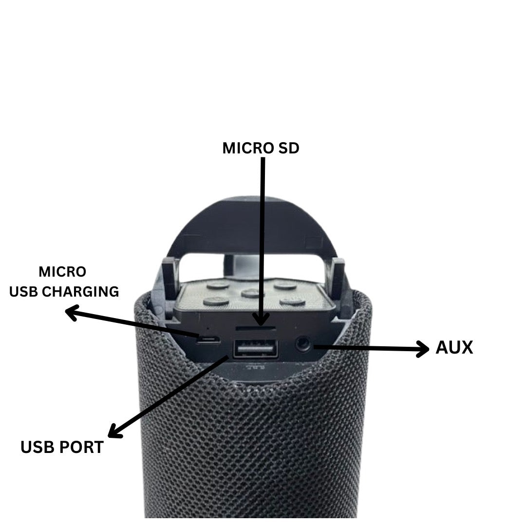 GeneCore SoundVault 360 | Portable Wireless Bluetooth Speaker with Deep Bass & Multi-Input (AUX/USB/MicroSD)