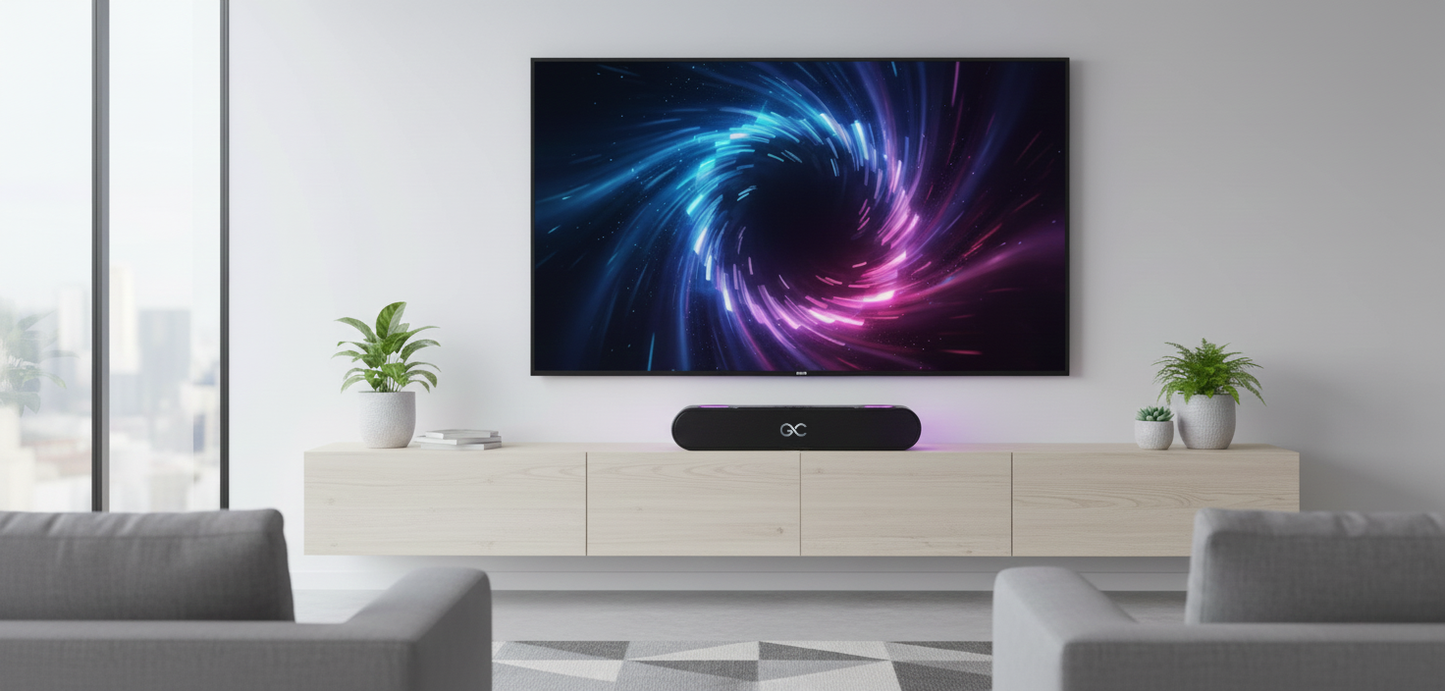 GeneCore NovaCube Pro | Premium Compact Bluetooth Speaker with Metal Grille and Elevated Base