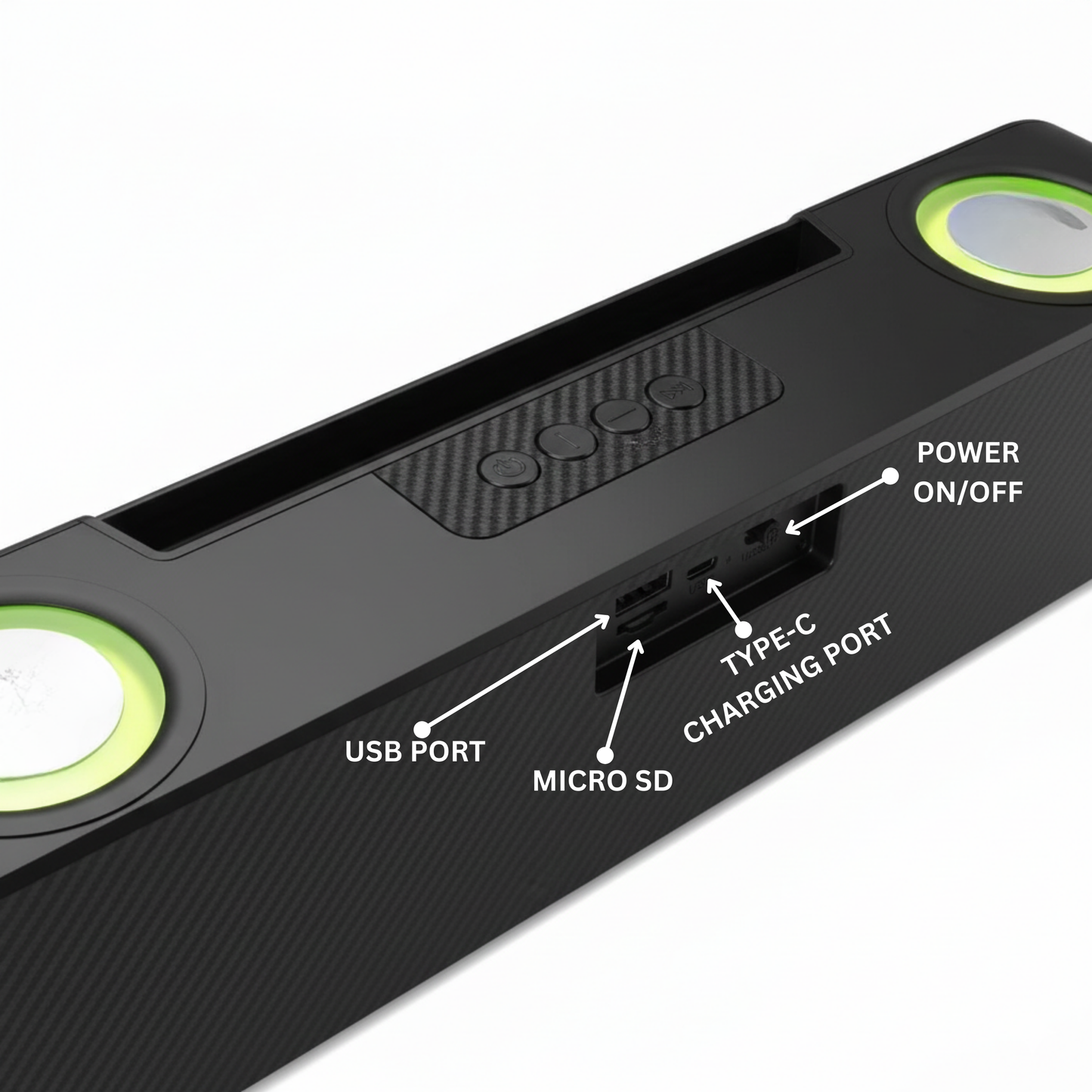 GeneCore NovaCube Pro | Premium Compact Bluetooth Speaker with Metal Grille and Elevated Base